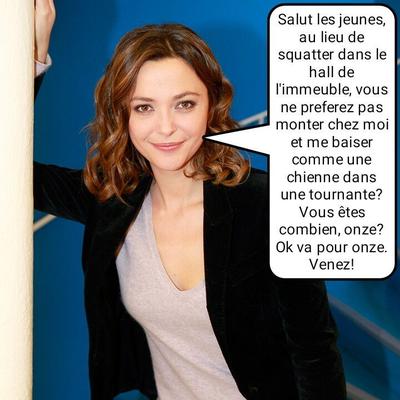 フランス語のキャプション (Français) Sandrine Quetier aime la quequette