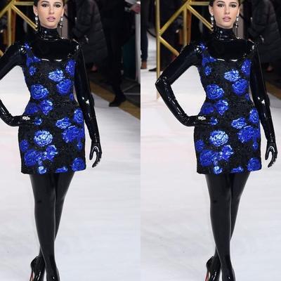 Naomi Scott in Latex Outfit