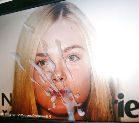 Elle Fanning - трибьют спермы