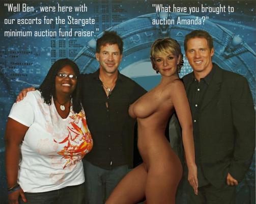 Amanda Tapping puts her bottom on the line.