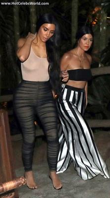 Kim Kardashian Braless in Costa Rica