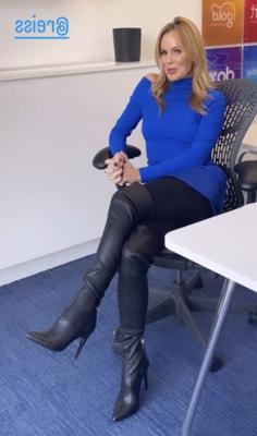 Amanda Holden – Overknee-Stiefel aus Leder