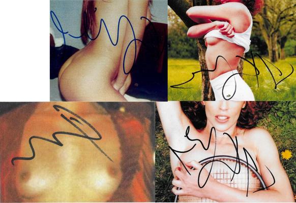 kylie minogue nude close up on off signed