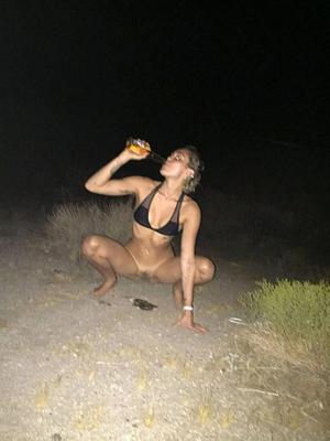 Miley Cyrus pegging spitting pissing