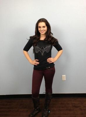 Vanessa Marano costume fitting 